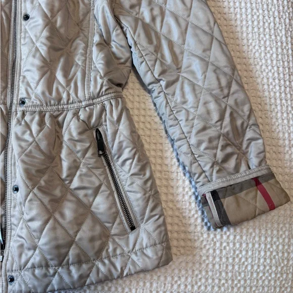 Burberry Quilted Jacket coat Coat - Light Tan size small - Picture 5 of 8